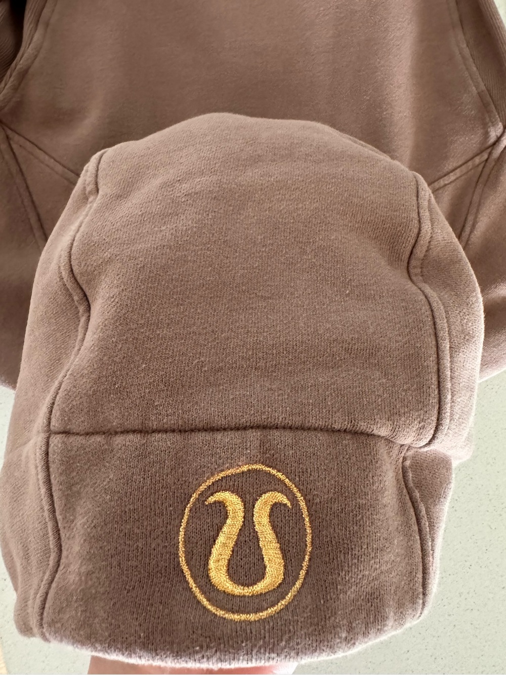 Lululemon Light Cotton Terry Scuba Full Zip Hoodie 8 Taupetastic Gold W4AWMS - Picture 7 of 15